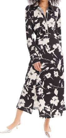 Allison New York Satin Reese Skirt In Black Ivory Floral