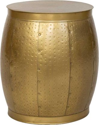 Wanderlust Deco Taburete de metal dorado 43x43x46.50h cm