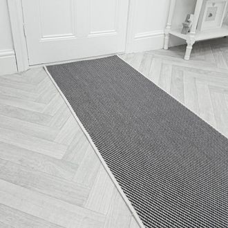 Runrug Carpet Runner Rug - Indoor/Outdoor, Reversible, 2mm - Coastal in Black | Size: 60 cm x 330 cm
