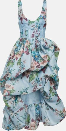 Zimmermann Matchmaker floral linen and silk midi dress