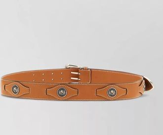 Ermanno Scervino logo coin belt adjustable length studs