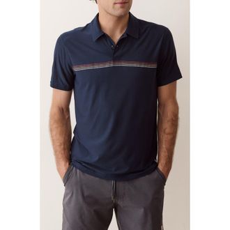Marine Layer Everyday Sport Performance Polo in Green Heron at Nordstrom, Size Xx-Large
