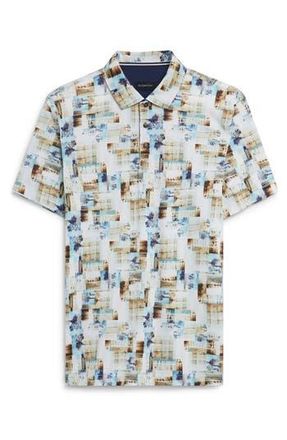 Bugatchi Digital Photo Print Polo in Sand at Nordstrom Rack, Size Xx-Large