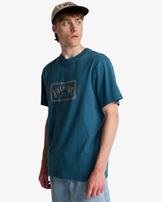Billabong T-Shirt BILLABONG ARCH FRAME SS, Herren, Gr. XXL, real teal, Obermaterial: 100% Baumwolle, Shirts T-Shirt, sportlicher Stil, aus Baumwolle