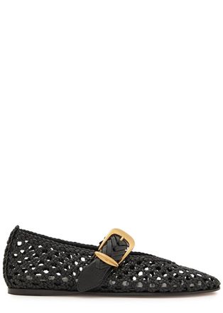 Zimmermann Alchemy Braided Leather Ballet Flats - Black - 39 (IT39 / UK6)