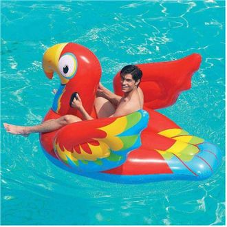 Trade Shop Trade Shop - Pappagallo Fashion Cavalcabile Gigante 230 X 180 Cm Gonfiabile Multicolore