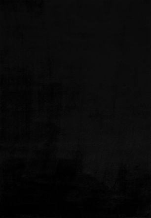 Nazar Rugs Alfombra de poli&eacute;ster brillante negra liso 120x160