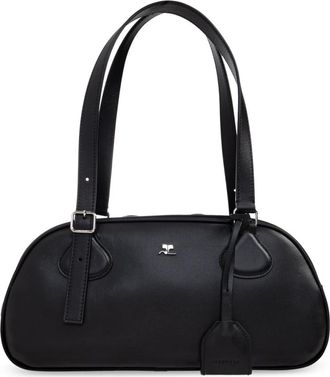 Courrèges Tassen, Dames, Zwart, ONE Size, Leer, Handtas Vrijdag Medium