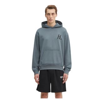 Helmut Lang Capsule Hoodie - Heren - Hoodies - Blauw - S - Katoen - Hoodies & sweatvesten