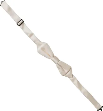 Dolce & Gabbana Silk Pre-Tied Bow Tie - White