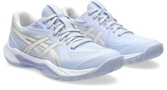 Asics Hallenschuh ASICS GEL-TACTIC 13, Damen, Gr. 37,5, weiss (blau fade, wei&szlig;), Synthetik, Schuhe Hallenschuh