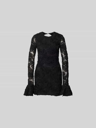 Rotate Minikleid mit Trompeten&auml;rmeln in Black, Gr&ouml;&szlig;e 34
