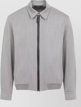 Brioni wool zip-up blouson jacket