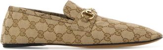 Gucci Beige Logo Loafers