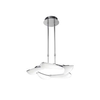 Netlighting Mistral Telescopic 30W LED Round 3000K 2700lm Chrome Frosted Acrylic in Grey
