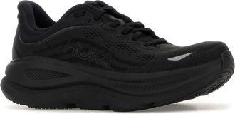 Hoka One One Unisex Black Fabric W Bondi 9 Sneakers Blackblack