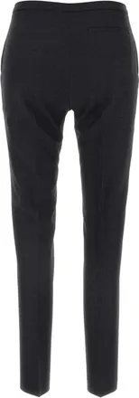 Philosophy di Lorenzo Serafini Womens Stretch Wool-Blend Trousers Gray Polyester Elastane