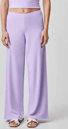 Florence By Mills Terry Cloth Wide Leg Pants in Millie Lavender at Nordstrom Rack, Size Xx-Small