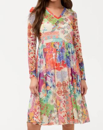 Johnny Was Mesh Tier Slip Midi Dress In Mcdreamer