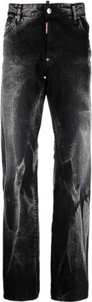 Dsquared2 Washed Straight-Leg Denim Jeans