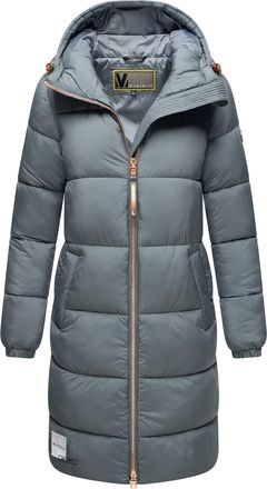 Marikoo lange dames gewatteerde winterjas met capuchon - Nomadiaa