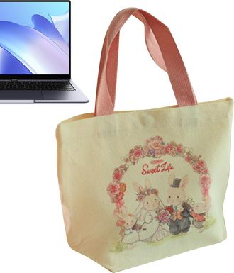 Generic Aesthetic Canvas Tote Bag - Foldable Mini Reusable Grocery Bags | Portable Cotton Tote for Everyday Use - Wedding Favor Bag Handbag Shopper Large Spac