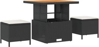 vidaXL Garden Sofa Set 12 pcs Black and cream 80 x 80 x 71 cm Vidaxl