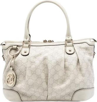 Gucci Pre-owned Handbags, female, White, Size: ONE SIZE Pre-owned The Sukey