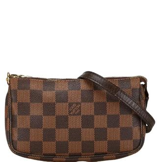 Louis Vuitton Pre-owned Cross Body Bags, female, Brown, Size: ONE SIZE Pre-owned Canvas clutches
