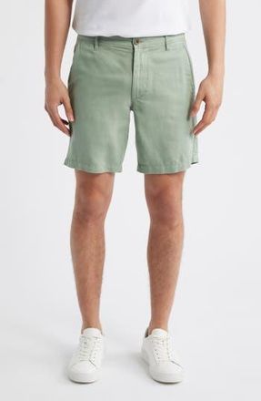 AG - Adriano Goldschmied Wanderer Linen & Cotton Chino Shorts in Matcha Latte at Nordstrom Rack, Size 31