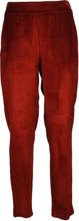 Ni&ugrave; Red Viscose-Blend Tapered Fluid Pants