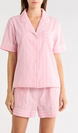 Nordstrom Classic Short Cotton Pajamas in Pink Jane Stripe at Nordstrom, Size X-Large