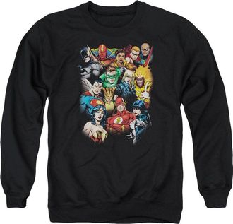 Gildan Justice League of America The Leagues All Here Adult Crewneck Sweatshirt