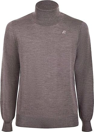 K-Way K-Way, Turtlenecks, male, Beige, Size: XL Dolcevita Henry Merino