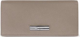 Longchamp Portafoglio Roseau in pelle - Grigio