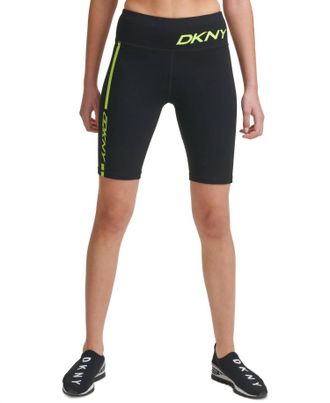 DKNY Sport High-Waist Bike Shorts In Sour Apple