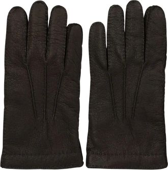Restelli leather gloves - Brown