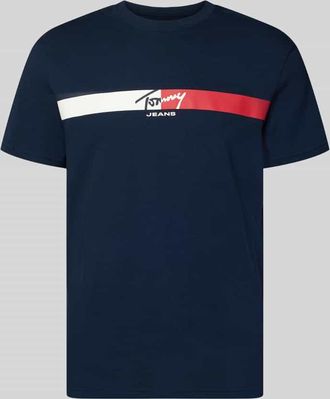 Tommy Jeans Regular Fit T-Shirt aus reiner Baumwolle in Marine, Gr&ouml;&szlig;e XXL