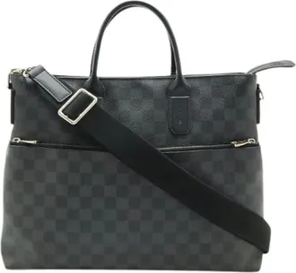 Louis Vuitton Pre-owned Tote Bags, male, Black, Size: ONE SIZE Pre-owned Damier Graphite 2way Briefcase