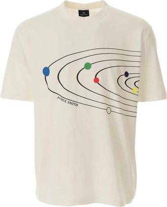Paul Smith Solar System T-shirt - Heren - T-shirts - Beige - S - Katoen - Tops