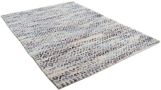 Tom Tailor Wollteppich »Diamond« rechteckig 8 mm Höhe reine Wolle, Flachgewebe, handgeknüpft