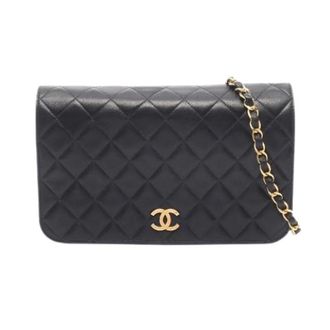 Chanel Pre-owned Matelasse Lambskin Shoulder Bag - Dames - Pre-owned - Zwart - Maat: ONE Size Leer