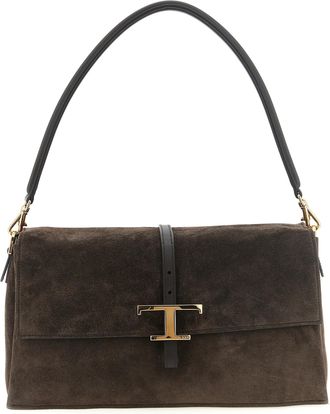 Tod's Brown Calfskin Shoulder Womens Bag