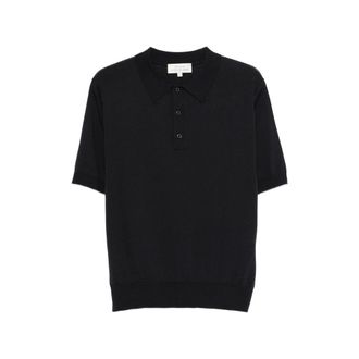 STUDIO NICHOLSON Arieta Button Short-sleeve Polo Shirt