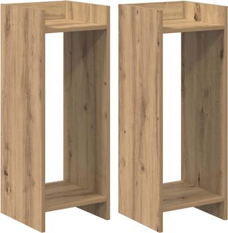 vidaXL Soporte De Plantas 2 Uds. Roble Artisan 30 X 30 X 80 Cm Vidaxl