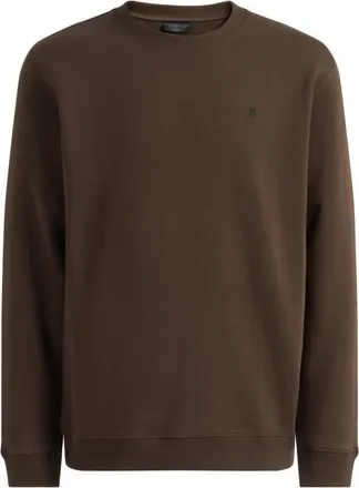 Dondup Hoodies & sweatvesten, Heren, Bruin, L, Katoen, Regular-fit Crew-neck Sweatshirt
