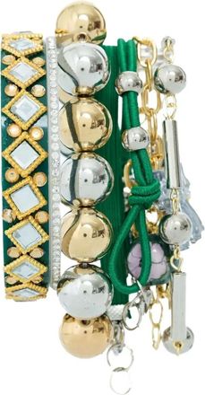 Amir Slama Bracciale con cristalli - Verde