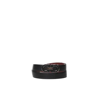 Ferragamo Calfskin Belt - male - Ferragamo - Belts - Black - 115 CM - Accessories
