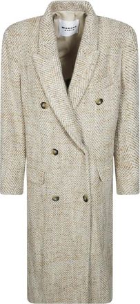 Isabel Marant Jassen, Dames, Beige, M, Wol, Pilda Jas