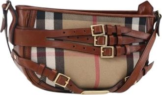 Burberry Pre-owned Cross Body Bags, female, Beige, Size: ONE SIZE Pre-owned Vintage Leather Crossbody Bag